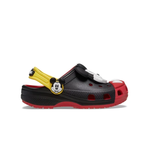 Crocs Kids Mickey Mouse Classic Clog Black and Red Design with Mickey Mouse Face Details Sizes 36 37 Comfortable Slip On Shoes for Children - Crocs - Image 2
