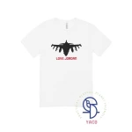 Jordan Kids' White T-Shirt featuring a Plane Design with 'Love Jordan' Print, Perfect for Independence Day Celebrations and National Events, Available in Size 8 Years