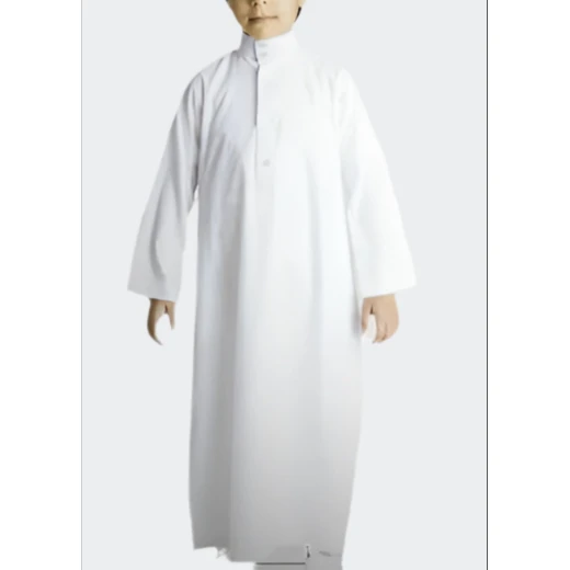 Elegant Boy's White Dishdash, Traditional Thobe for Boys Aged 4 Years, Comfortable and Breathable Fabric, Perfect for Special Occasions and Everyday Wear - Image 4
