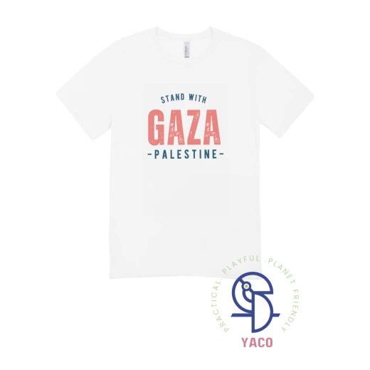 Premium Turkish Cotton T Shirt for Kids, Plain White Design Supporting Gaza, Available in Size 8 Years, Soft and Durable Fabric, Classic Style - Image 2
