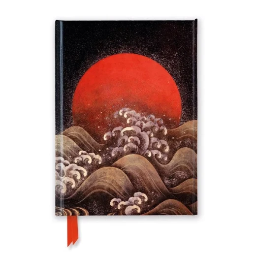 Foiled Journal Sun and Sea Lacquer Screen Artwork 18th 19th Century, Writing Sketching