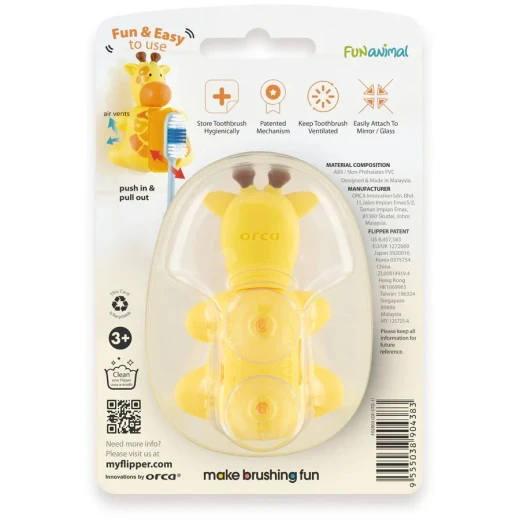 Giraffe Toothbrush Cover for Kids, Fun Animal Design, Protective Case - Image 5