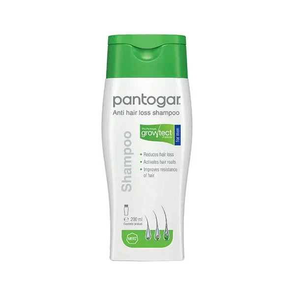 Pantogar Anti Hair Loss Shampoo For Men 200ml, Caffeine & B Vitamins for Stronger Hair - Pantogar
