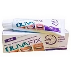Olivafix Denture Adhesive Cream Olive Oil Based for Superior Hold and Comfort 40g Tube, Long Lasting for Secure Dentures, Easy to Apply, Mint Flavor