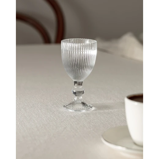 Paris Footed Coffee Side Set 4 Piece Glassware Elegant Design Crystal Clear For Coffee and Tea Serving 4 Piece Set Perfect for Entertaining Guests