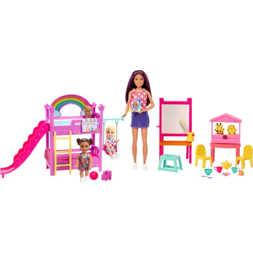 Mattel Barbie Skipper First Jobs Daycare Playset with 3 Dolls and Accessories for Kids Imaginative Play Mattel Barbie Skipper First Jobs Daycare Playset with 3 Dolls and Accessories for Kids Imaginative Play