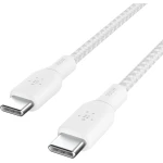 Belkin 6.6ft USB-C to USB-C Cable 100W White Braided Charger Cord for iPhone, Galaxy, iPad & More - Belkin