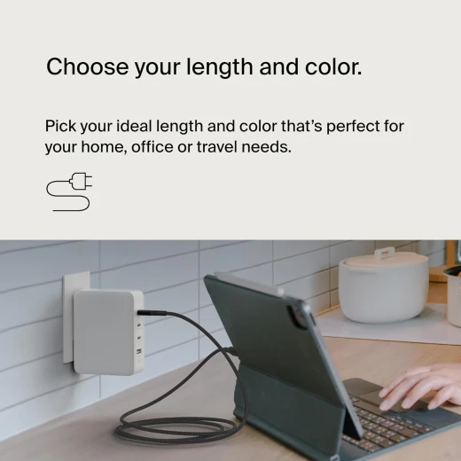 كابل بيلكن 240W USB-C إلى USB-C بطول 3.3 قدم أسود - شحن سريع لأجهزة iPhone و Samsung و MacBook والمزيد - بيلكين - Image 4