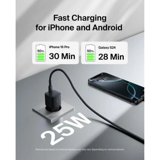Belkin 25W USB-C Charger: Fast Charging for Smartphones & More - Belkin - Image 4