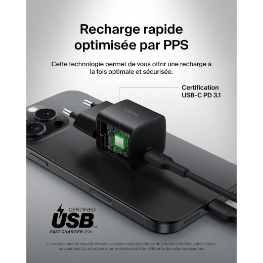 Belkin USB-C Wall Charger 25W, PD 3.0 Fast Charger with PPS for iPhone 16, iPhone 15 Plus, Pro, Pro Max, iPad, Samsung Galaxy S25, Pixel 9 and Nintendo Switch - Belkin - Image 5