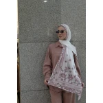 Pink Butterfly Elegant Georgette Chiffon Hijab Scarf for Women Soft Lightweight & Stylish Everyday Wear 300x70cm, Perfect for Daily Use & Special Occasions - Pink butterfly