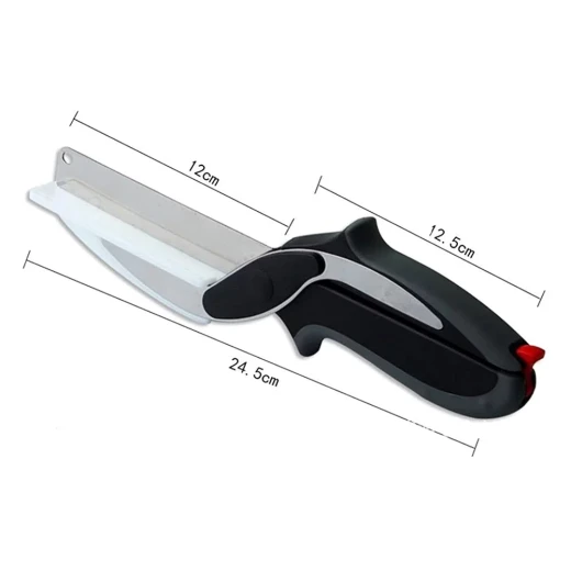 3 in 1 Multi Functional Kitchen Scissors, Stainless Steel Blade, Black, 1 Piece - Image 6