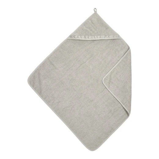 Cambrass Ruffle Bathcape 80x80 cm ME-Terry Greige Baby Bath Towel