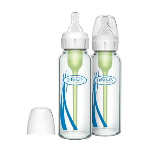 Dr. Brown's Glass Narrow-Neck Options+ Bottle, 8 oz/250 ml, 2-pack - Dr. Brown's - Image 2