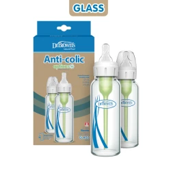 Dr. Brown's 8 oz/250 ml Narrow Glass Options+ Bottle, 2-Pack