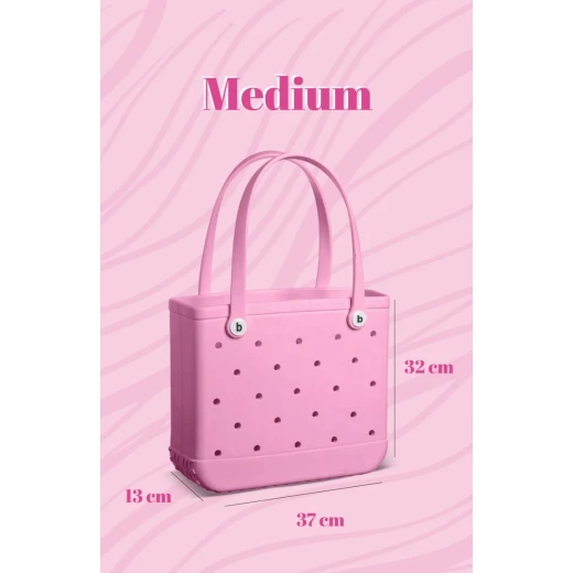 Bogebags Medium Red Beach Tote Bag Waterproof Sand Resistant Flexible Durable Carryall for Travel Shopping Pool Beach Trips Daily Use Stylish Spacious Summer Tote for Women - Bogebags - Image 5