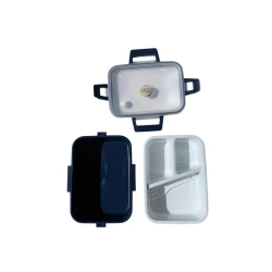 3-Compartment Kids Lunch Box – Leak Proof School Bento Box (Green – Red – Navy)