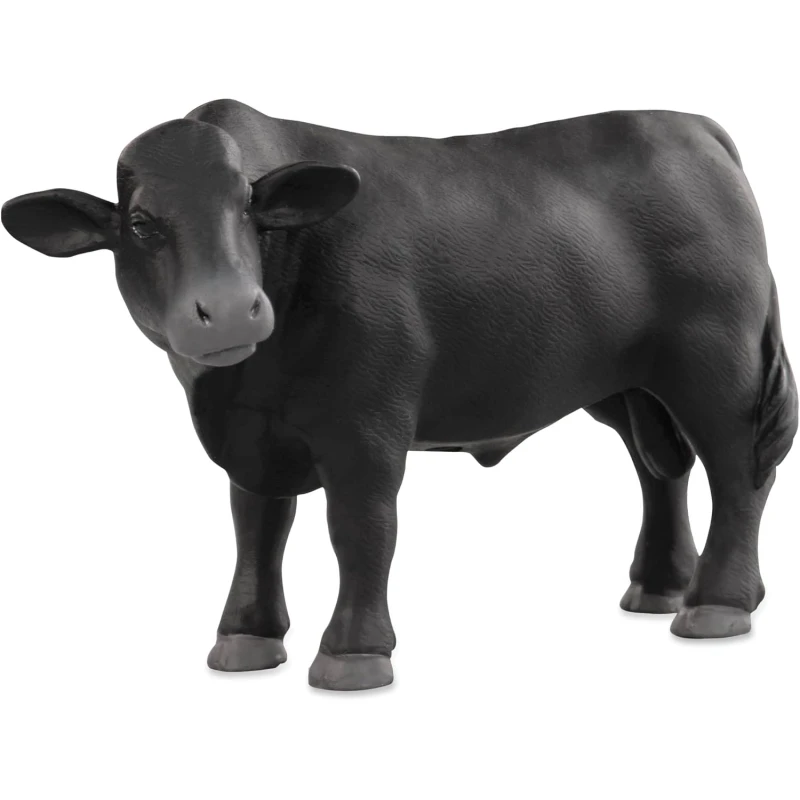 Terra, Angus Bull Cattle Figurine Hand-Painted Premium Durable Plastic Collectible Toy for Kids Ages 3+ Educational Farm Animal Diorama - Terra
