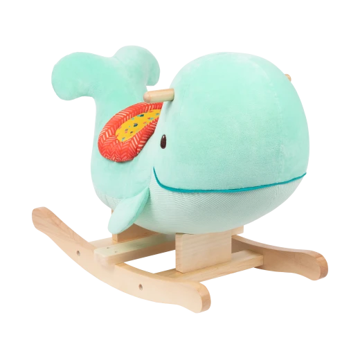 B. Toys, Wooden Rocking Toy Whale Rocker Echo for Toddlers 18 Months and Up with Comfy Seat Hardwood Handles Soothing Bead Sounds Plush Ride-On B. Toys, Wooden Rocking Toy Whale Rocker Echo for Toddlers 18 Months and Up with Comfy Seat Hardwood Handles Soothing Bead Sounds Plush Ride-On