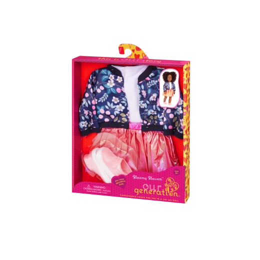 Our Generation, Bloomy Blossom Flower Jacket & Gradient Skirt Outfit for Kids Ages 3+ 18