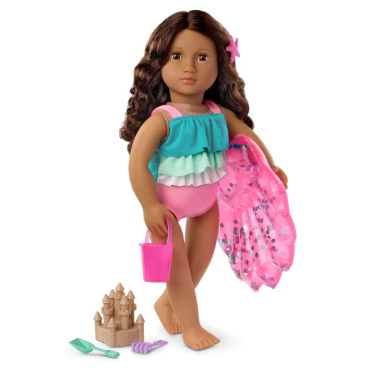 Our Generation, Mermaid Dreams Swimsuit & Accessories for Kids Ages 3+ 18" Doll Clothes Mermaid Tail Seashell Float Sandcastle Toys - Our Generation - Image 3