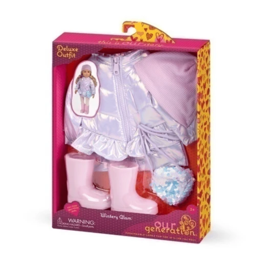 Our Generation, Wintery Glam Coat Outfit & Accessories for Kids Ages 3+ 18 Our Generation, Wintery Glam Coat Outfit & Accessories for Kids Ages 3+ 18