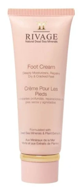 Rivage Foot Cream 100ml - Deep Moisturizing Foot Cream with Dead Sea Minerals, Almond Oil & Tea Tree Oil - Care for Dry Cracked Heels - Rivage