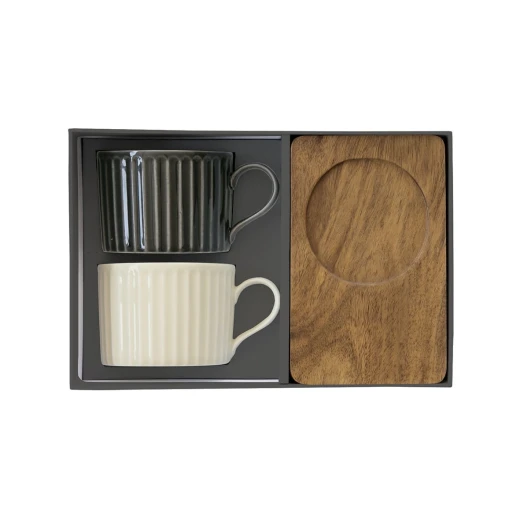 Easy Life Take a Break 4-Piece 250ml Mug Set in Box - Black & White - Easy Life - Image 3