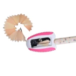 Handheld Pencil Sharpener Compact and Stylish Pink & White Design for Easy Use - Stoys