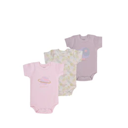 Junior Bodysuit short Sleeve stars, (3-6 M), 3 Pcs - Junior Clothing - Image 2