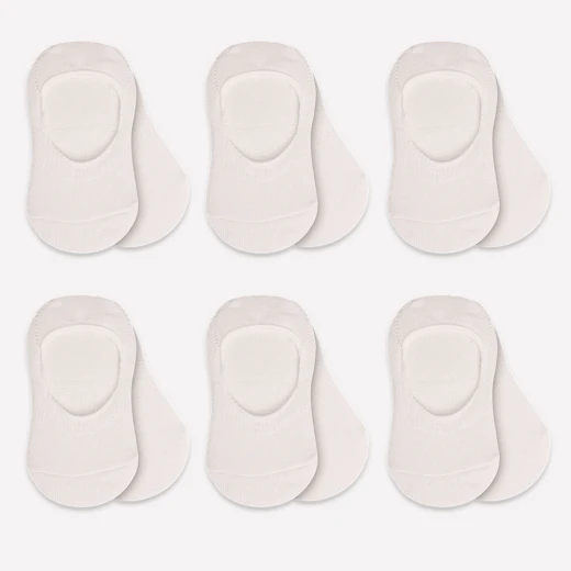 Bistyle 6-Pairs Baby Ballerina Socks (0-6 m) Beige - BiOrganic - Image 2