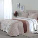 Nova Home Adkins Spanish Jaquard Comforter Set - 6pcs - King & Super King - Pink - Nova Home