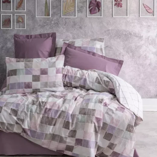 Nova Home Maro Duvet Cover Set - 100% Cotton - Single & Twin - 3 Pcs - Purple Nova Home Maro Duvet Cover Set - 100% Cotton - Single & Twin - 3 Pcs - Purple