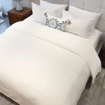 Nova Home Whispers Knitted Cotton Bedspread Set - Single & Twin - 2 Pcs - White - Nova Home