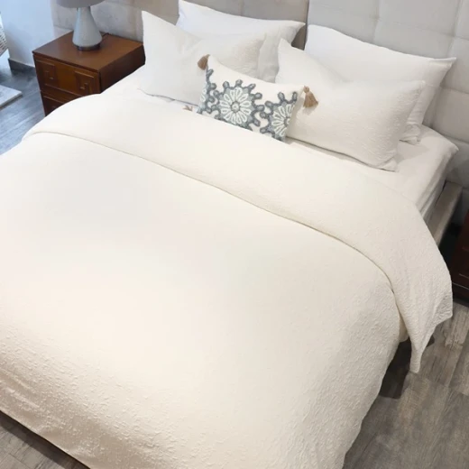 Nova Home Whispers Knitted Cotton Bedspread Set - Single & Twin - 2 Pcs - White - Nova Home - Image 8