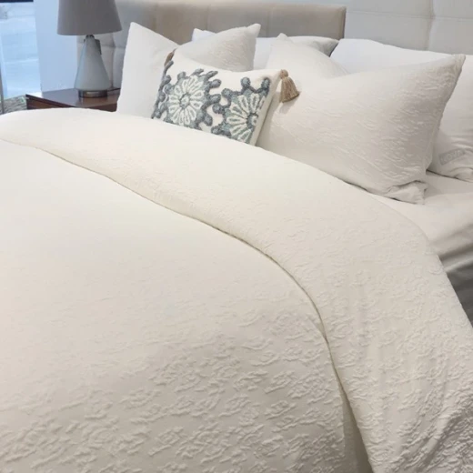 Nova Home Whispers Knitted Cotton Bedspread Set - Single & Twin - 2 Pcs - White - Nova Home - Image 3