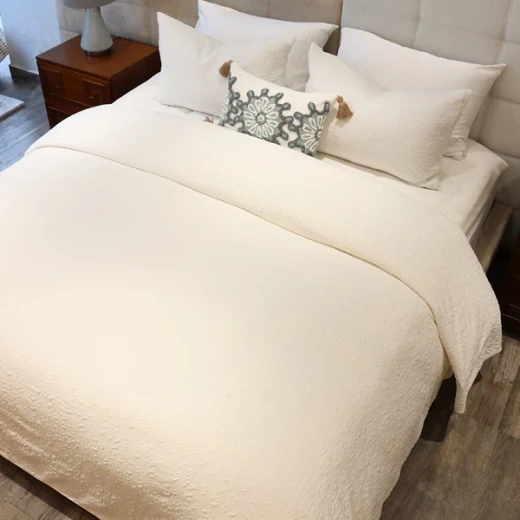 Nova Home Whispers Knitted Cotton Bedspread Set - Single & Twin - 2 Pcs - Ivory - Nova Home - Image 8