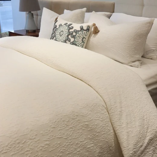 Nova Home Whispers Knitted Cotton Bedspread Set - Single & Twin - 2 Pcs - Ivory - Nova Home - Image 3