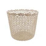 Nova Home "Cove" Cotton Crochet Basket - Ivory - Nova Home