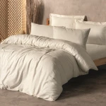Nova Home Plaid Duvet Cover Set - 100% Cotton - Single &Twin - 3 Pcs - Cream - Nova Home