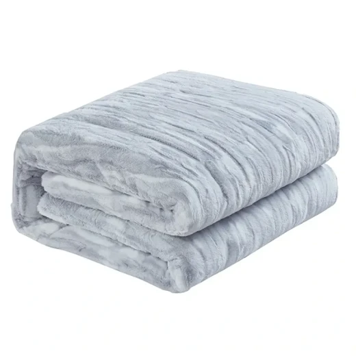 Nova Home Fog Printed Fur Comforter Set - King/Super King - 6Pcs - Grey - Nova Home - Image 4