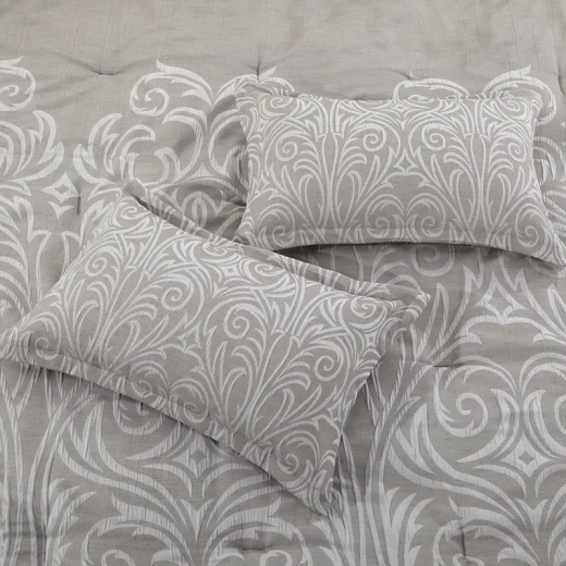 Nova Home Clark Jacquard Comforter Set - King & Super King - 7 Pcs - Taupe - Nova Home - Image 5