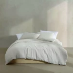 Nova Home Calven Seersucker Summer Duvet Cover Set - Queen - 3 Pcs - Beige - Nova Home