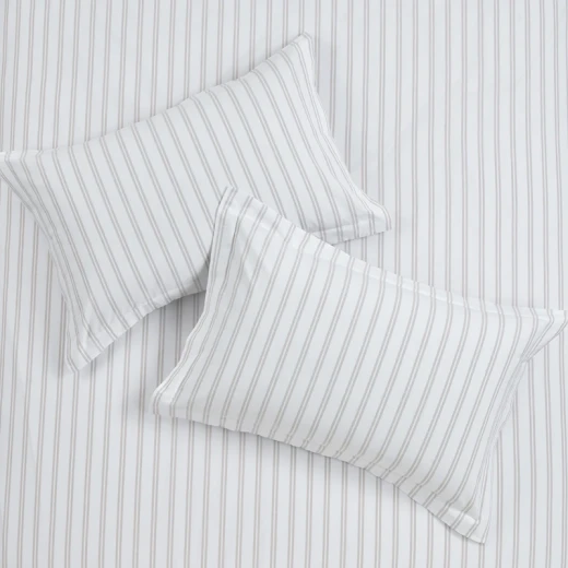 Nova Home Verto Cotton Duvet Cover Set - Queen - 3 Pcs - White/Linen - Nova Home - Image 9