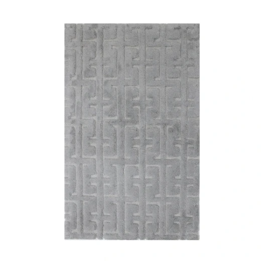 Nova Home Framework Cotton Bath Rug Set - 2Pcs - Light Grey - Nova Home - Image 3