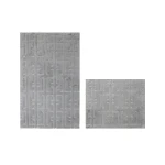 Nova Home Framework Cotton Bath Rug Set - 2Pcs - Light Grey - Nova Home