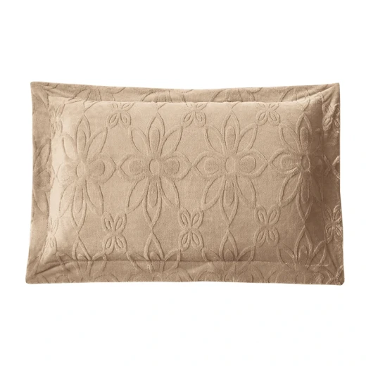 Nova Home Floriva Winter Jacquard Flannel Floral Comforter Set - Single/Twin - Beige - Nova Home - Image 7