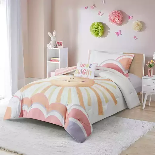 Nova Home Dawn Reversible Kid's Comforter Set - 5 Pcs - Single & Twin - Pink - Nova Home - Image 2