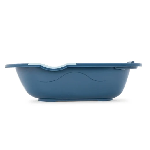 BabyJem 80cm Baby Bathtub (Indigo Blue) – Ergonomic Design with Built-in Soap and Shampoo Storage - BabyJem - Image 2