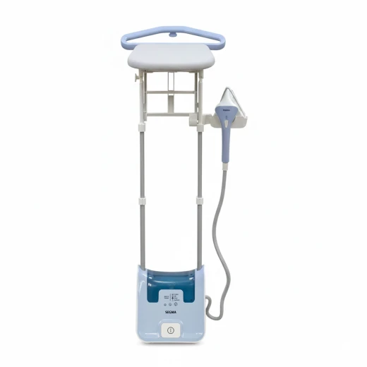 Segma SS7000 Professional Garment Steamer – 2850W High Performance, 2.2L Water Tank, 5 Bar Steam Pressure, 40 Seconds Quick Heating, Rotating Ironing Board, White
